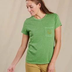 Toad&Co Clothing Women's Primo Short Sleeve Crew Embroidered