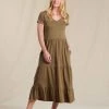 Toad&Co Clothing Women's Primo Tiered Midi Dress