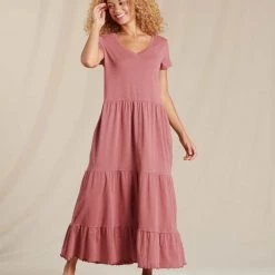 Toad&Co Women's Primo Tiered Midi Dress Clothing
