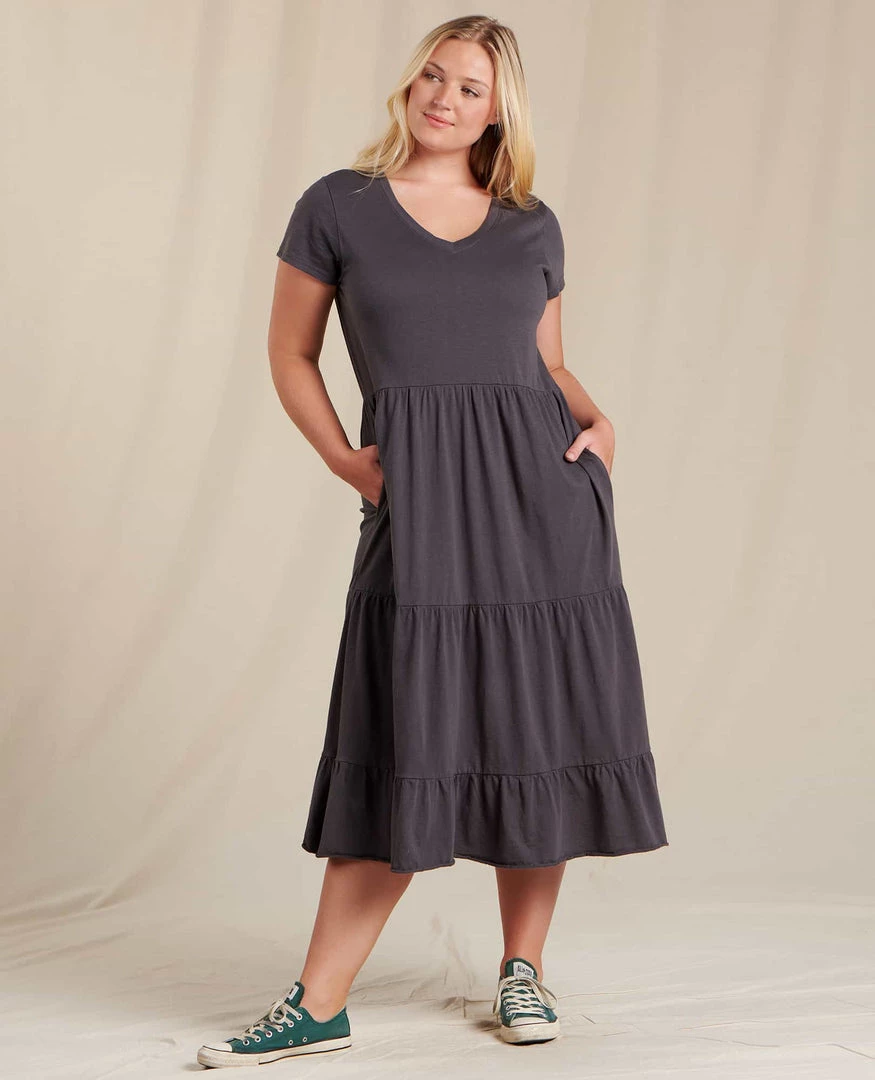 Toad&Co Clothing Women's Primo Tiered Midi Dress