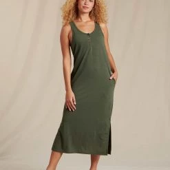 Toad&Co Piru Henley Midi Tank Dress Clothing