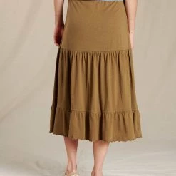 Toad&Co Primo Tiered Midi Skirt Clothing